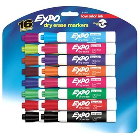 NEWELL CORP Newell Corporation SAN81045 Expo Lowodor Dry Erase 16 Color Set Markers SAN81045